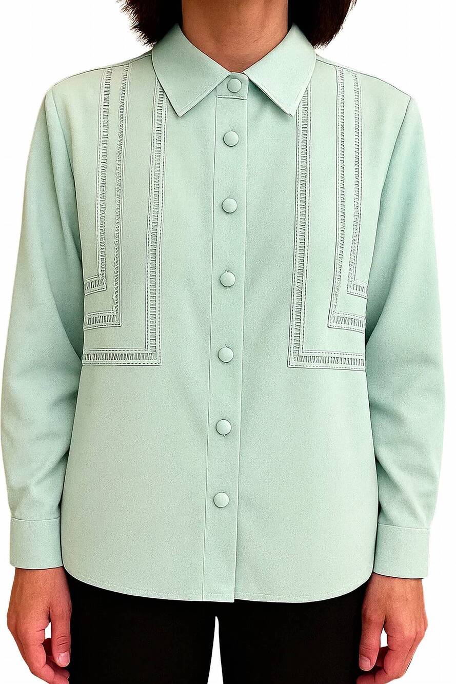 NEW SEVENTY modern lace shirt in mint green